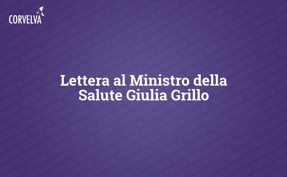 Lettera al Ministro della Salute Giulia Grillo