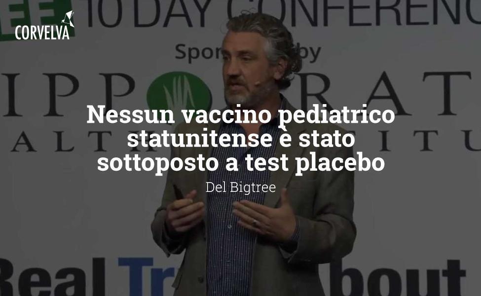 Nessun vaccino pediatrico statunitense è stato sottoposto a test placebo