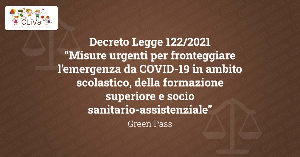 Decreto Legge 10 settembre 2021, n. 122